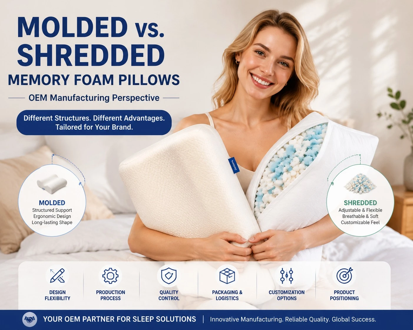 Height-Adjustable Shredded Memory Foam Pillow Height-Adjustable Shredded Memory Foam Pillow