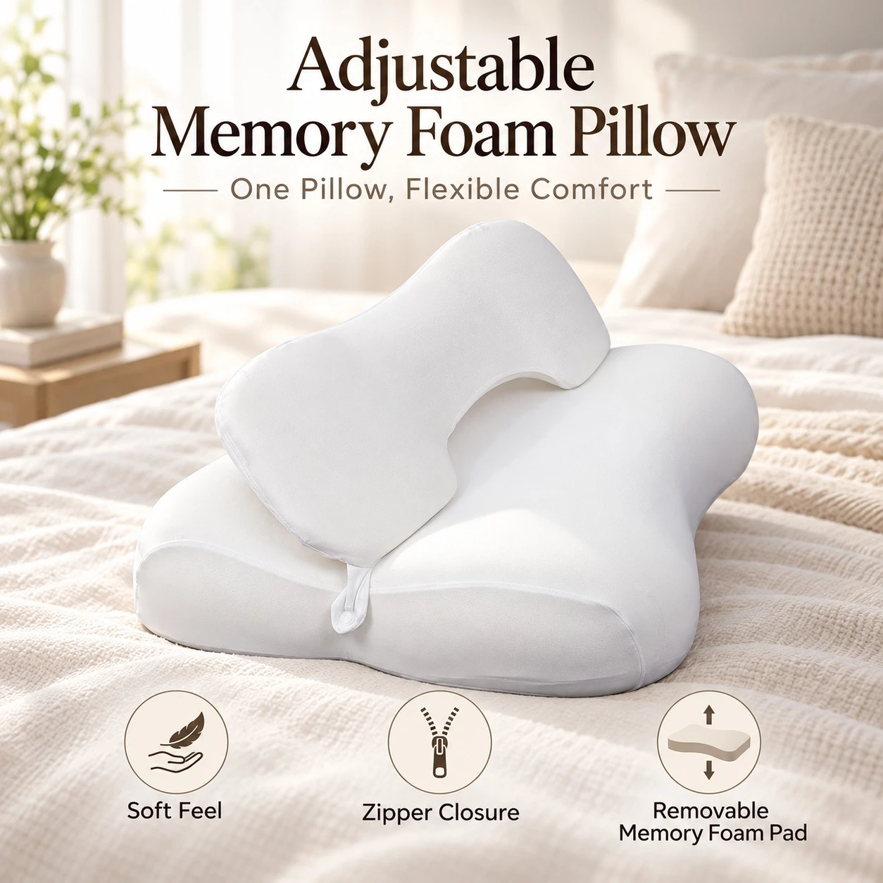 Adjustable Memory Foam Pillow Adjustable Memory Foam Pillow