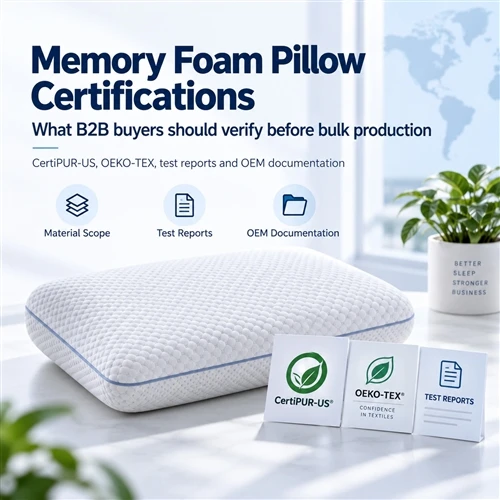 Memory Foam Pillow Certifications: What OEM Buyers Should Verify Before Placi...